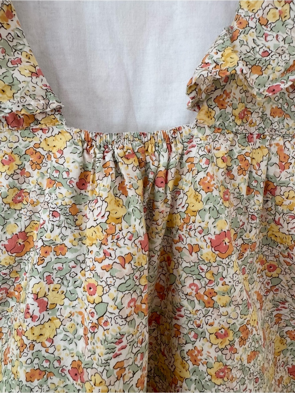 Olivier London Liberty Print Floral Dress Yellow, Orange & Green Size 4/5 EUC - Picture 11 of 14